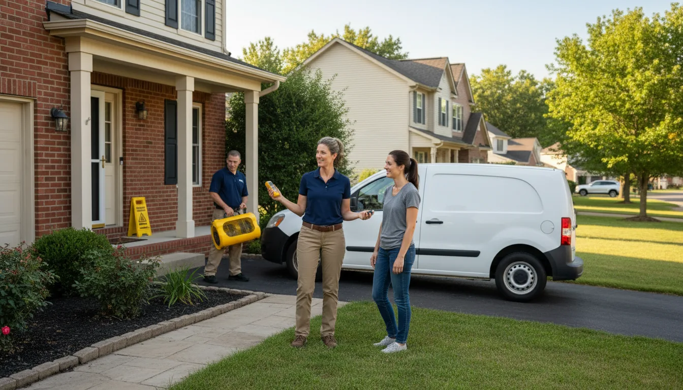 Residential water damage restoration in Broken Bow, NE